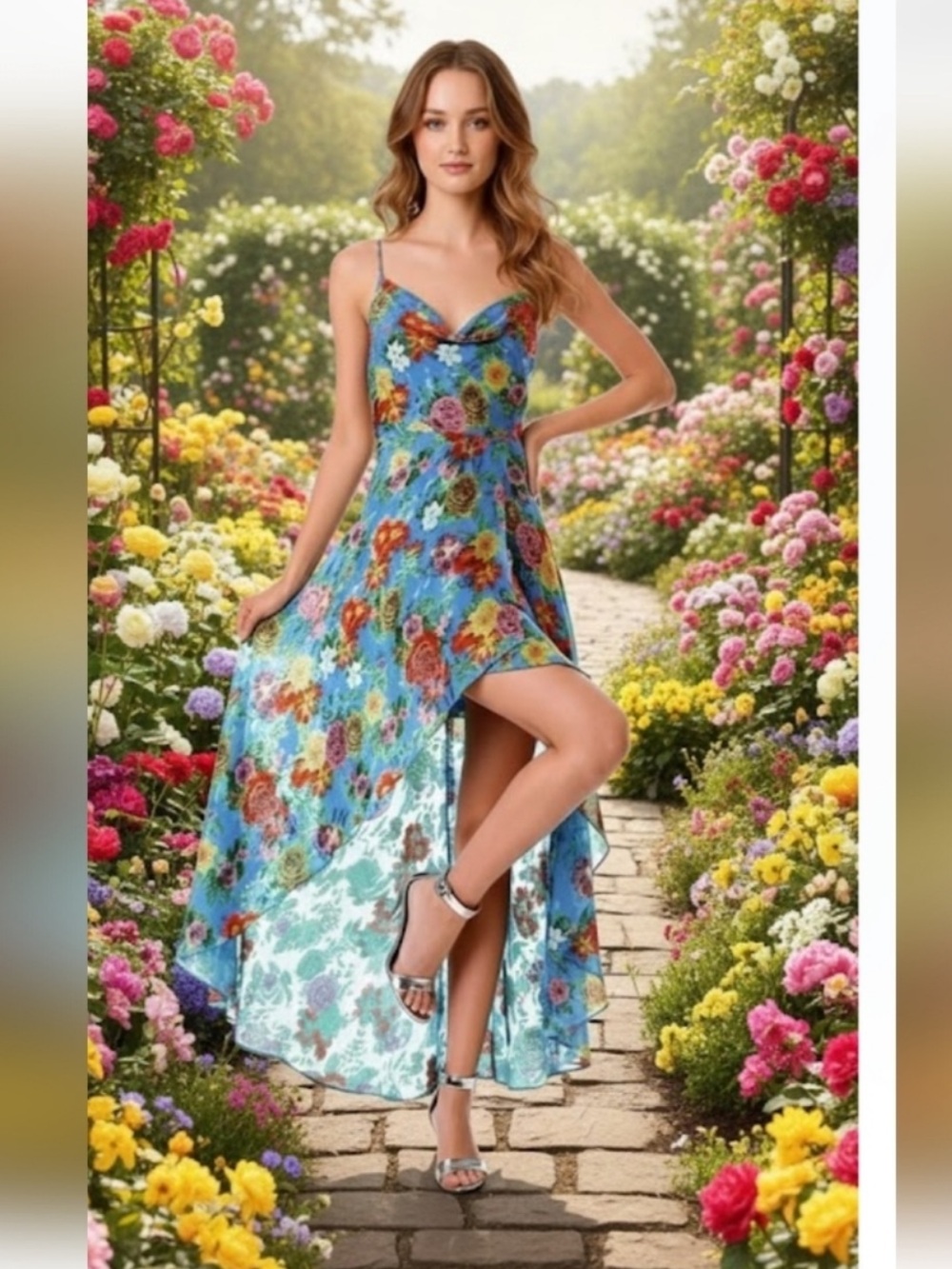 Alice + Olivia Christina Floral Printed Hi Lo Dress video